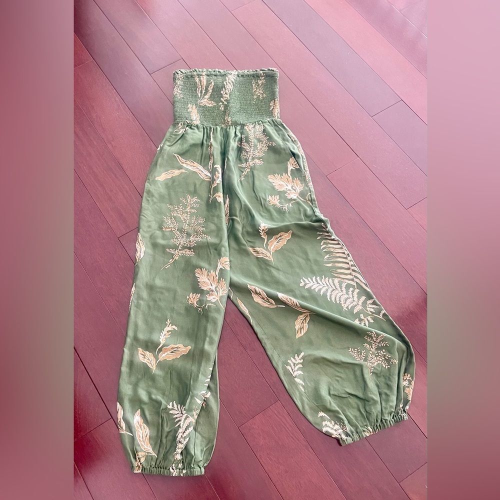 Anthropologie Olive Botanical Jumpsuit - Picture 5 of 5